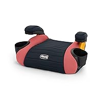 Chicco GoFit Backless Booster Car Seat, Travel Seat for Car, Portable Children 40-110 lbs. | Coral/Orange