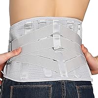 Lower Back Braces for Back Pain Relief - Compression Belt for Men & Women - Lumbar Support Waist Backbrace for Herniated Disc, Sciatica, Scoliosis - Breathable Mesh Design, Adjustable Straps (S, Gray)