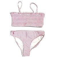 Polo Ralph Lauren Girls Bikini Gingham Two Piece Swimsuit Size Big Girls 16 (XL) Pink