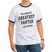 CafePress The World's Greatest Farter T Shirt Men's Ringer Vintage Graphic T-Shirt