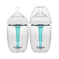Dr. Talbot's Anti-Colic Bottles - 9 oz (2-Pack) - Baby Bottles for Newborn Babies 0+ Months - Self Sterilizing Newborn Bottles with Slow Flow Soft Flex Nipple and Advanced Venting System