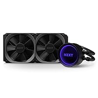 NZXT Kraken X53 240mm - RL-KRX53-01 - AIO RGB CPU Liquid Cooler - Rotating Infinity Mirror Design - Improved Pump-Powered By CAM V4-RGB Connector-Aer P 120mm Radiator Fans (2 Included), Black, X Gen 3