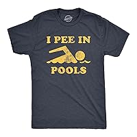 Mens I Pee in Pools Tshirt Funny Sarcastic Summer Swimmer Novelty Tee