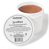 Mehron Makeup SynWax | Firm Modeling Wax for Special FX | Scar Wax SFX Makeup For Fake Scars, Fake Wounds, & Halloween Effects 10 oz (283 g)