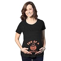 Maternity Son of A Witch Tshirt Funny Halloween Jack-o-Lantern Pregnancy Tee
