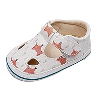 Kids Sandals Baby Faux Leather Cartoon Soft Shoes Toddler First Walking Toddle Shoes with Hook Baby Canvas Sneakers