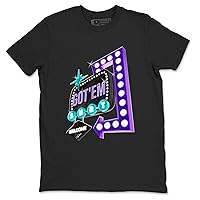 6 Aqua Design Printed Retro Neon Sign Sneaker Matching T-Shirt
