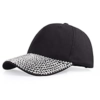 Women Adjustable Baseball Cap Hat Studded Rhinestone Bling Tennis Hats