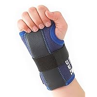 Neo G Wrist Brace for Kids - Stabilized Support for Carpal Tunnel, Juvenile Arthritis, Joint Pain, Tendonitis, Hand Sprains - Adjustable Compression - Class 1 Medical Device - One Size - Left - Blue