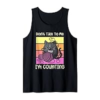 Don't Talk to Me I'm Counting | Adorable Cozy Knitting Cat Tank Top