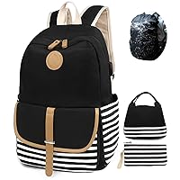 SCIONE Backpacks for Women Teen Girls,Large Capacity BookBag with USB Charger Port,Canvas Backpack-Back School Gift for Girls