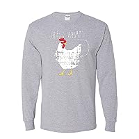 Guess What Chicken Butt Funny Graphic Mens Long Sleeves