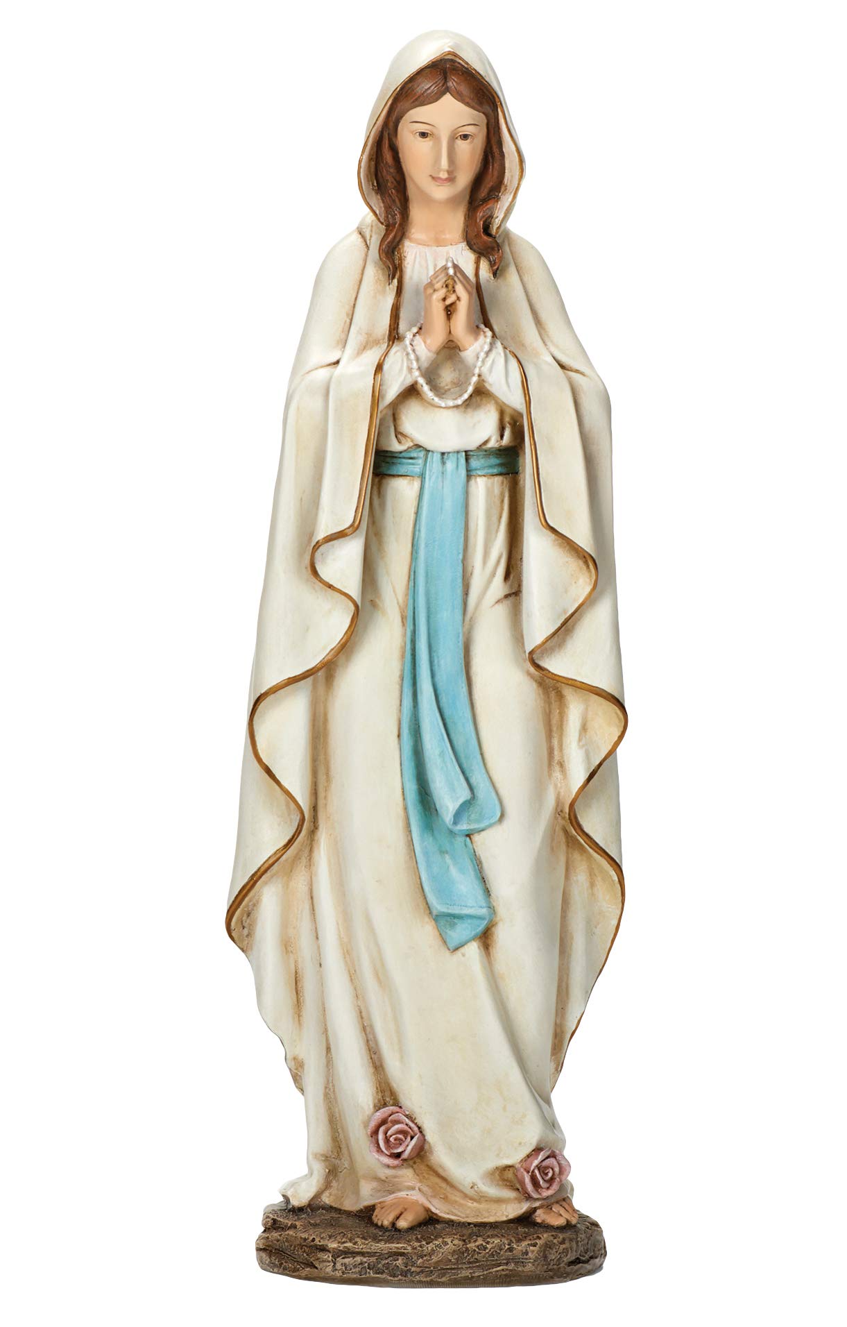 Roman Joseph's Studio Our Lady of Lourdes Figure, for 14" Scale Renaissance Collection, 13.5" H, Resin and Stone, Religious Gift, Decor...