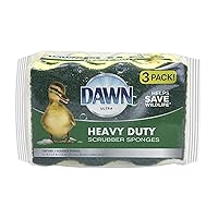 Dawn - 438059 Heavy-Duty Sponges, 3 Pack, Green and Yellow