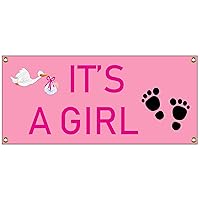It's a Girl Congratulations Banner Welcome Home Sign 36