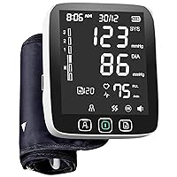 New 2024 Blood Pressure Machine with Largest Backlit Display - Automatic Upper Arm Blood Pressure Monitor - Accurate Adjustable Blood Pressure Cuff - 200 Sets Memory, Includes Case & Batteries