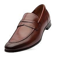 Mens Loafer Shoes. Leather Penny Loafer for Men, Slip-On Formal Business Shoes.