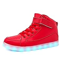 IGxx LED Light Up Shoes Light for Men High Top LED Sneakers USB Recharging Shoes Women Glowing Luminous Flashing Shoes LED Kids