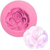 Rose Fondant Silicone Mold for Sugarcraft Cake Decoration, Cupcake Topper, Polymer Clay, Soap Wax Making Crafting Projects 2-inch