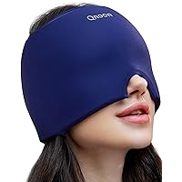 Migraine Relief Cap, Qnoon Migraine Headache Relief Cap Hat Mask Products, Cooling Gel Cap Head Wrap for Migraine, Tension, Stress & Hangover