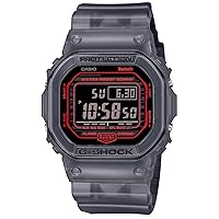 Casio DW-B5600 Series G-Shock Watch with Bluetooth, black skeleton