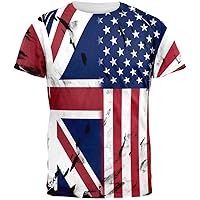 Old Glory 4th of July British UK American USA Flag All Over Mens T Shirt