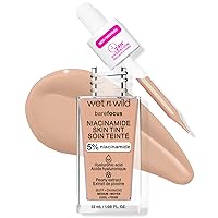wet n wild Bare Focus Skin Tint, 5% Niacinamide Enriched, Buildable Sheer Lightweight Coverage, Natural Radiant Finish, Hyaluronic & Vitamin Hydration Boost, Cruelty-Free & Vegan - Buff