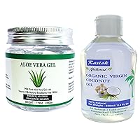 Pure & Natural Aloe Vera Gel and 100% Pure Coconut Oil Ultra Skin Moisturizer