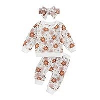 Sasaerucure Infant Baby Girl Boy Outfit Long Sleeve Rainbow Pullover Tops with Leopard Pants 2pcs Set Winter Spring Clothes