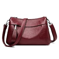 Oiilllndjb Handbags Women Vintage Crossbody Sheepskin Leather Mobile Phone Shoulder Bag, Messenger Bag Fashion Women Purse Handbag (Color : Red)