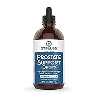 Strauss Naturals Prostate Support Drops – Prostate Supplement for Men, Prostate & Urinary Tract Support, Gluten-Free, Soy-Free, and Non-GMO, 7.6 fl oz.