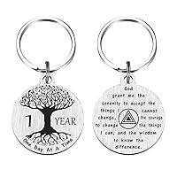 Sobriety Gifts for Women Men - Recovery Gifts - Inspirational Tree of Life Keychain - Sobriety & Recovery AA NA Gifts