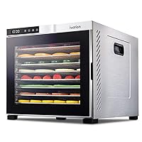 10 Tray Commercial Food Dehydrator Machine | 1000w, Digital Adjustable Timer and Temperature Control | Dryer for Jerky, Herb, Meat, Beef, Fruit and To Dry Vegetables | Stainless Steel