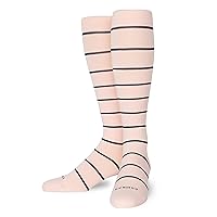 Comrad Nylon Knee High Socks - 15-20mmHg Graduated Compression Socks - Soft & Breathable Support Unisex Socks