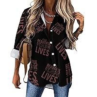 It's A Beautiful Day to Save Lives Women's Shirt Long Sleeve Button Down Blouses Loose T-Shirt Tops