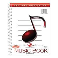 Roaring Spring Music Wire Bound Notebook, 12 Staves of Music Lines, 11