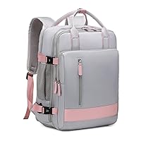 Large Travel Backpack for Women, 40L Carry On Backpack Airline Flight Approved with USB Charging Port Shoes Compartment, Personal Luggage Backpack Casual Daypack 15.6 Inch Laptop Backpack