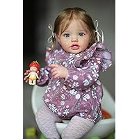 Angelbaby Real Looking Reborn Baby Girl Doll 24 Inch 60Cm Reborn Toddler Silicone Doll with Teeth Lifelike Newborn Babies Cute Life Size Child Doll for Girl Boy Best Toy Gifts