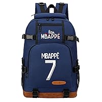 Football Fans Knapsack Kylian Mbappe Canvas Travel Backpack Classic Large Capacity Laptop Bag
