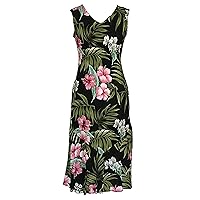 RJC Women's Pale Hibiscus Orchid Long Tank Dress