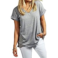 ZEE Fashion Womens Oversize Fit V Neck Top Ladies Baggy Plus Size Batwing Casual T Shirt Sizes 8-24