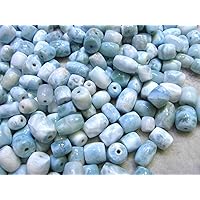 wholesale Natural Larimar Stone , Larimar Bead Smooth Bead, Natural Stone, Semi Precious Bead, Blue Bead Larimar Cabochons 8-15mm 6pcs