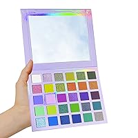 Professional super shine shimmer 30 color eyeshadow palette,high pigment matte+duochrome+shimmer,Cruelty- Free Makeup Pallet,Colorful Powder Long Lasting Waterproof Eye Shadow (make up-1)