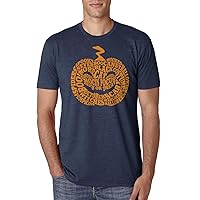 Threadrock Men's Halloween Pumpkin Typography T-Shirt