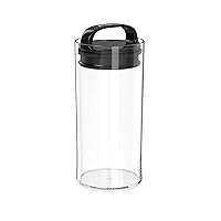 Prepara Evak Fresh Saver, Small-Tall Airless Canister with Black handle, 1.05 Quart, Clear
