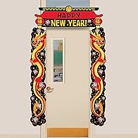 Fun Express CNY Dragon Door Decor - 8 Pieces - Educational and Learning Activities for Kids