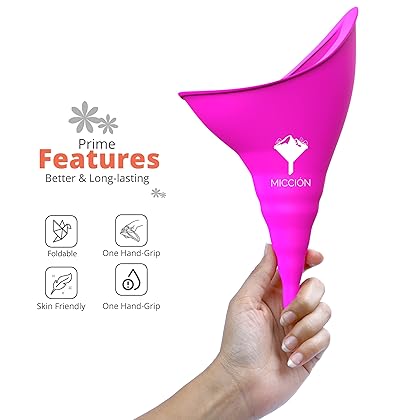 Portable Urinal and Reusable Female Urination Device - Silicone Pee Funnel for Women - Ideal for Car Camping, Road Trips, Hiking, and Outdoor Adventures - Stay Comfortable and Hygienic Anywhere You Go