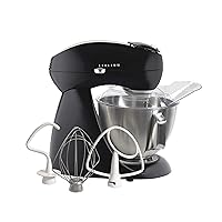 Hamilton Beach All-Metal 12-Speed Electric Stand Mixer, Tilt-Head, 4.5 Quarts, Pouring Shield, Licorice (63227)