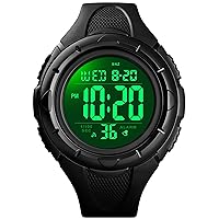 kieyeeno Men's Digital Wrist Watches Waterproof 5ATM Sports Watch with Alarm Outdoor Watch with LED Backlight