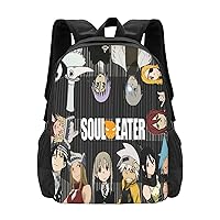 Anime Soul Eater Backpack Unisex Large Capacity Knapsack Casual Travel Daypack Adjustable Bags